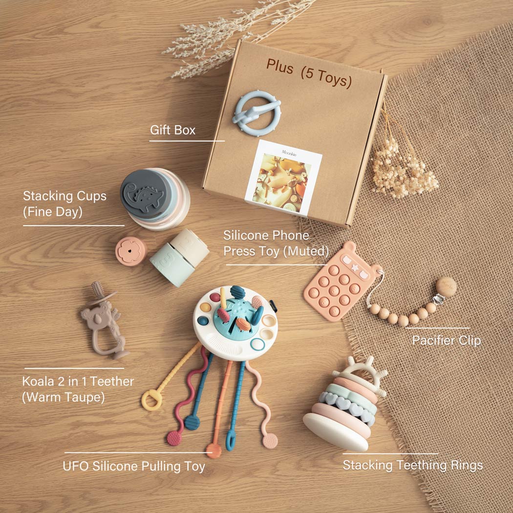 Moonkie Playtime gift set (5 igračaka) - set za učenje i razvoj