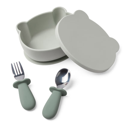 Moonkie Silikonska vakuum posuda sa priborom (suction bowl)